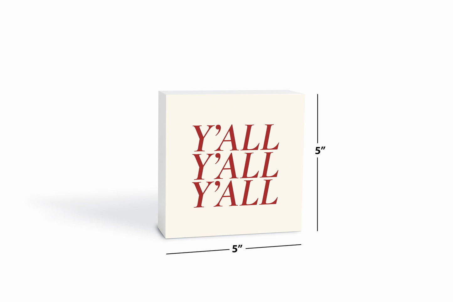 Modern Minimalist Texas Colors Yall | Wood Block | Eaches | Min 4