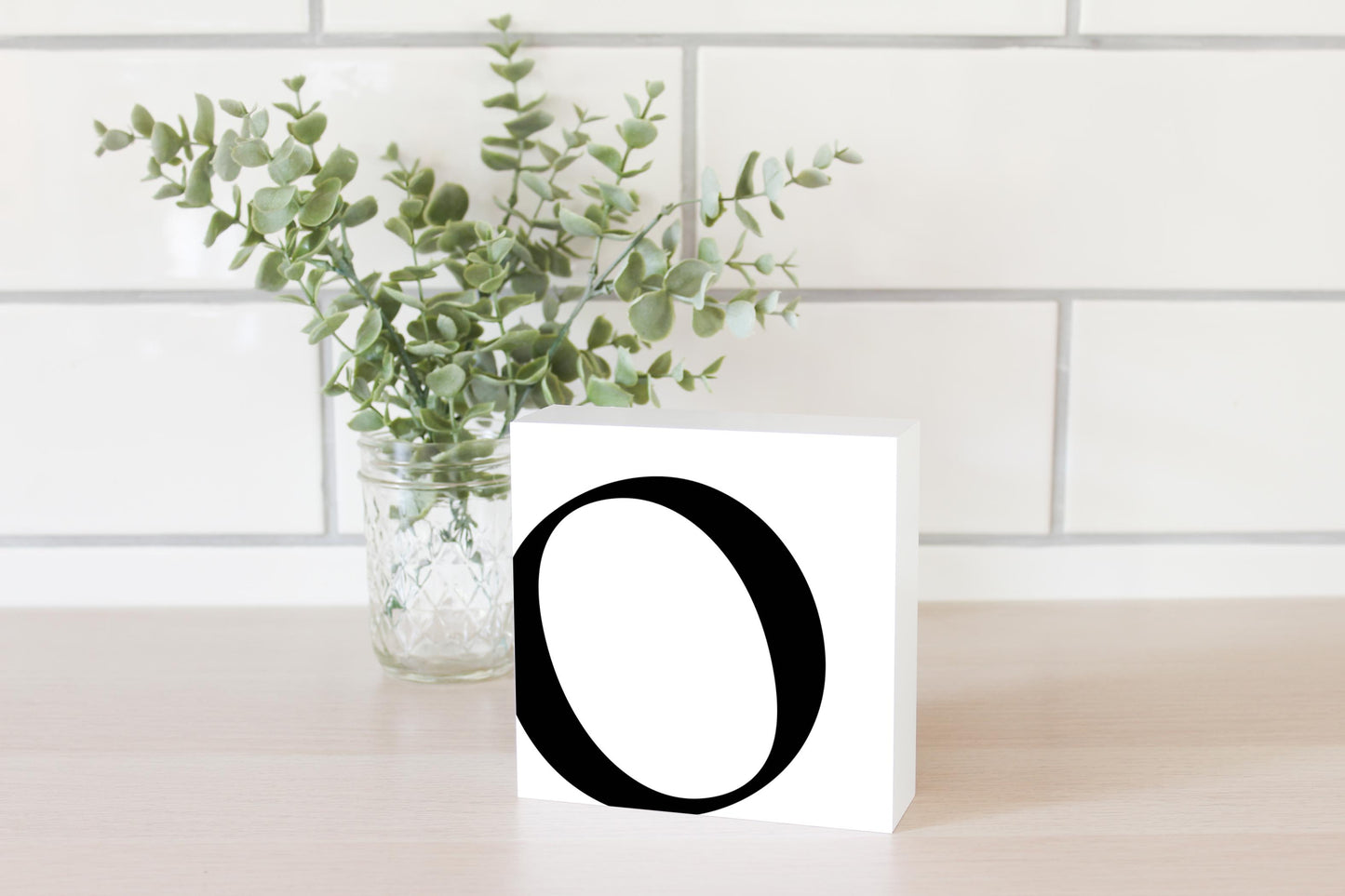 Minimal Monogram O | Wood Block | Eaches | Min 4