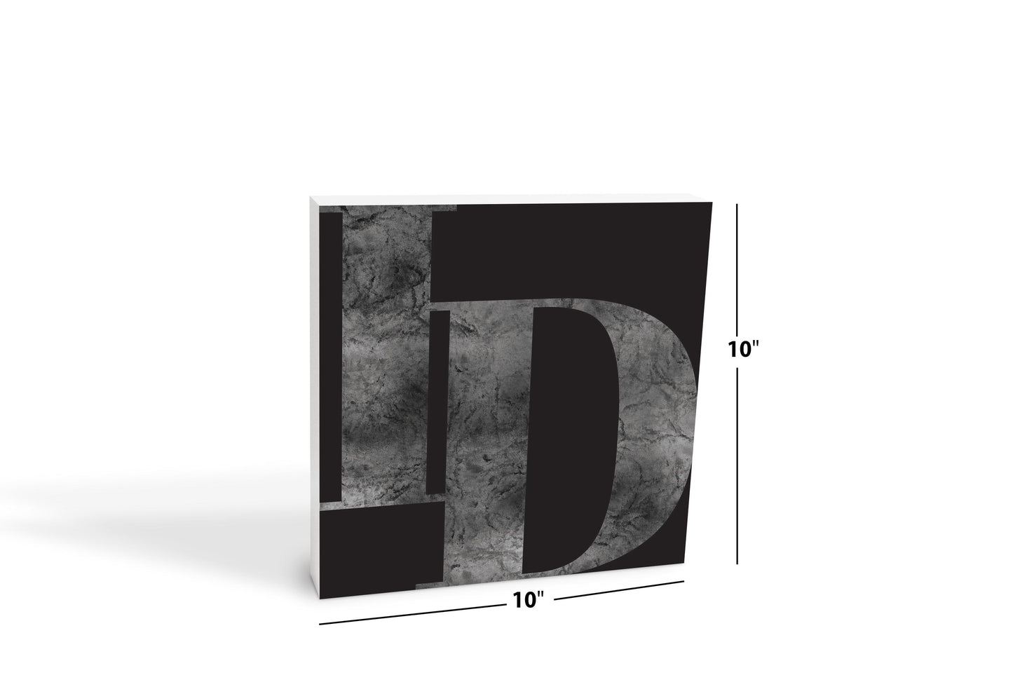Minimalist B&W Idaho Black Initials | Wood Block | Eaches | Min 2