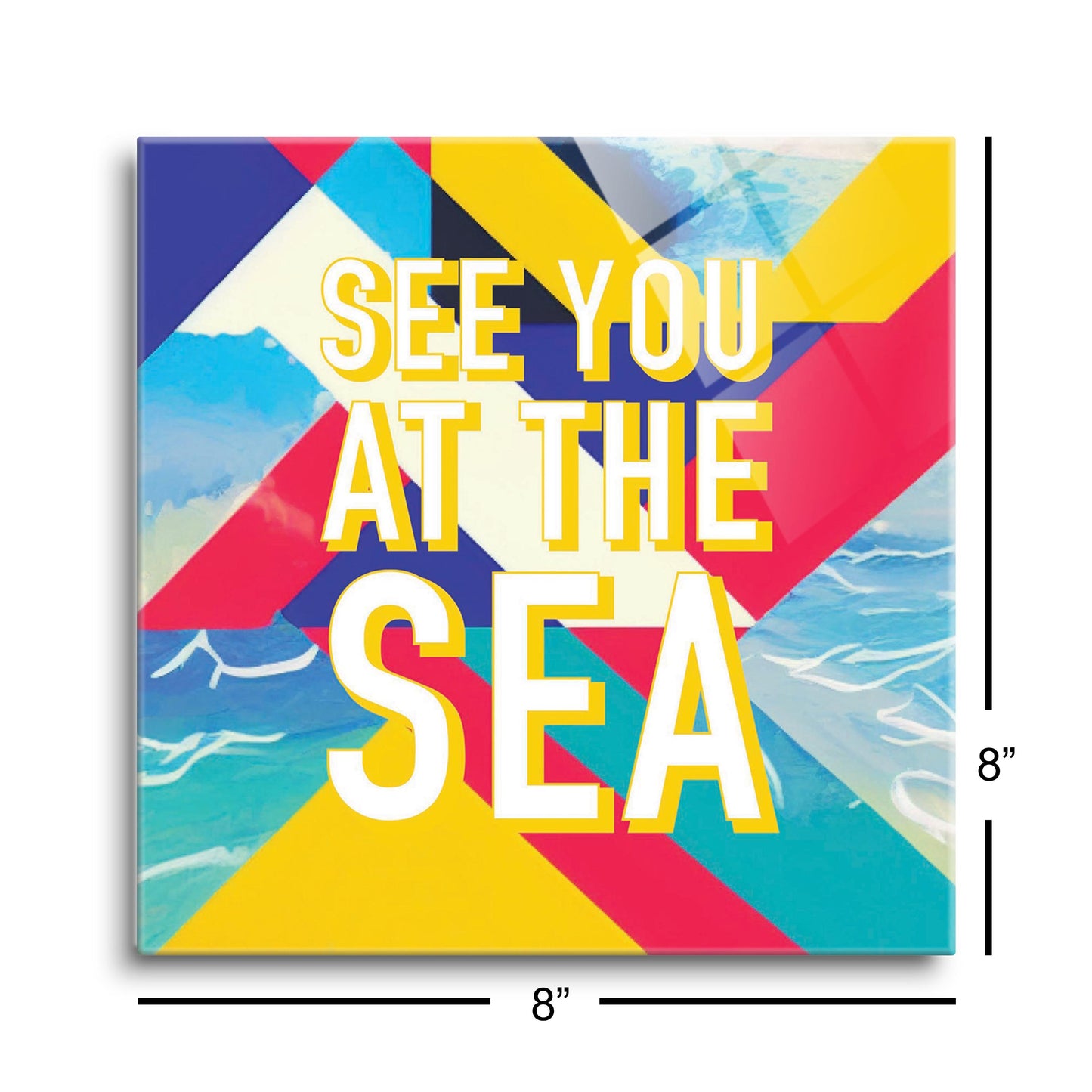 See You At The Sea | Hi-Def Glass Art | Eaches | Min 2