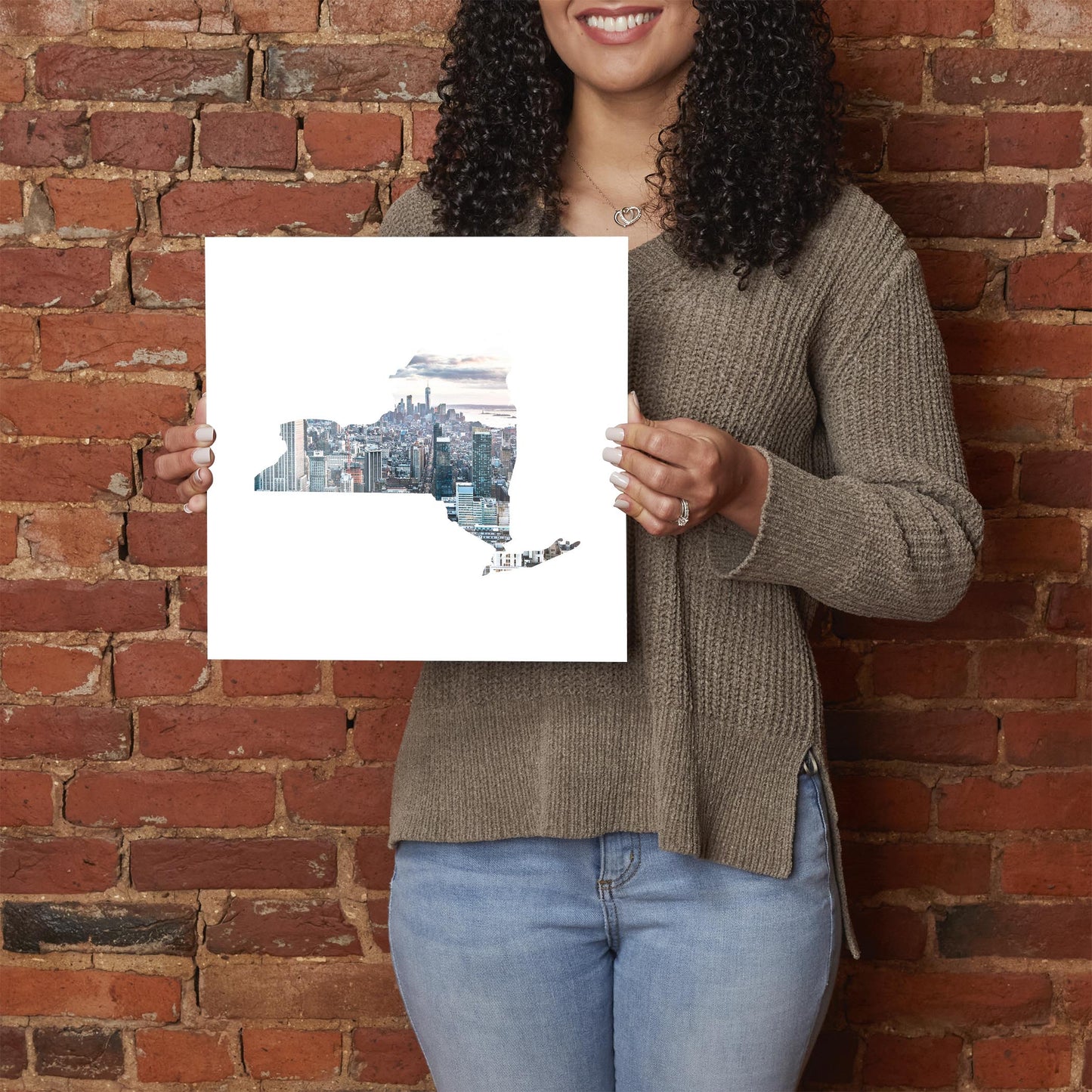 New York State Shape Picture | Hi-Def Glass Art | Eaches | Min 1