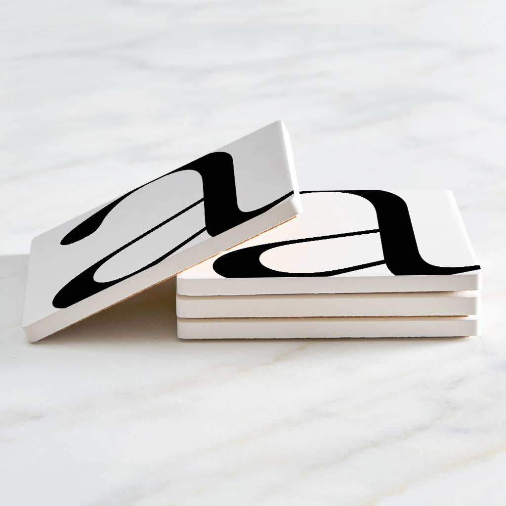 Minimal Monogram A| Absorbent Coasters | Set of 4 | Min 2