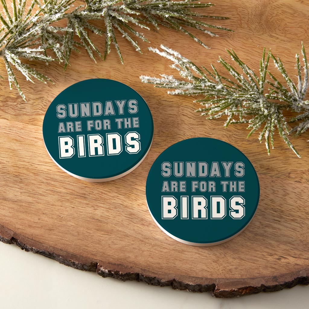 Modern Minimalist Pennsylvania Bird Sundays | Absorbent Car Coasters | Set of 2 | Min 4