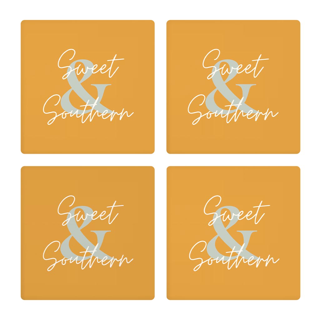 Modern Minimalist Oklahoma Sweet Southern | Absorbent Coasters | Set of 4 | Min 2