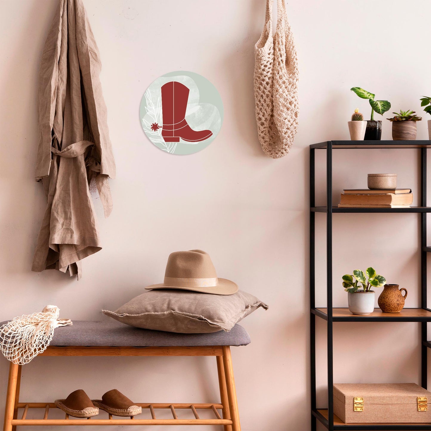 Modern Minimalist Oklahoma Boot | Wood Sign | Eaches | Min 1