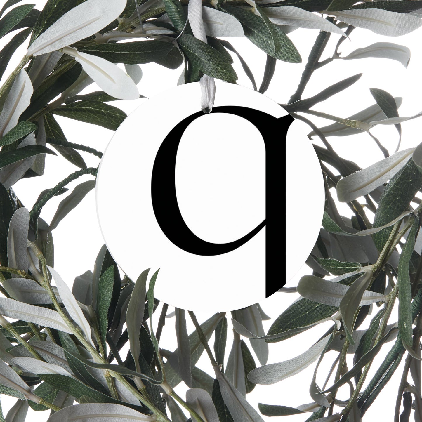 Minimalist Monogram Q Circle| Wood Ornament | Eaches | Min 6