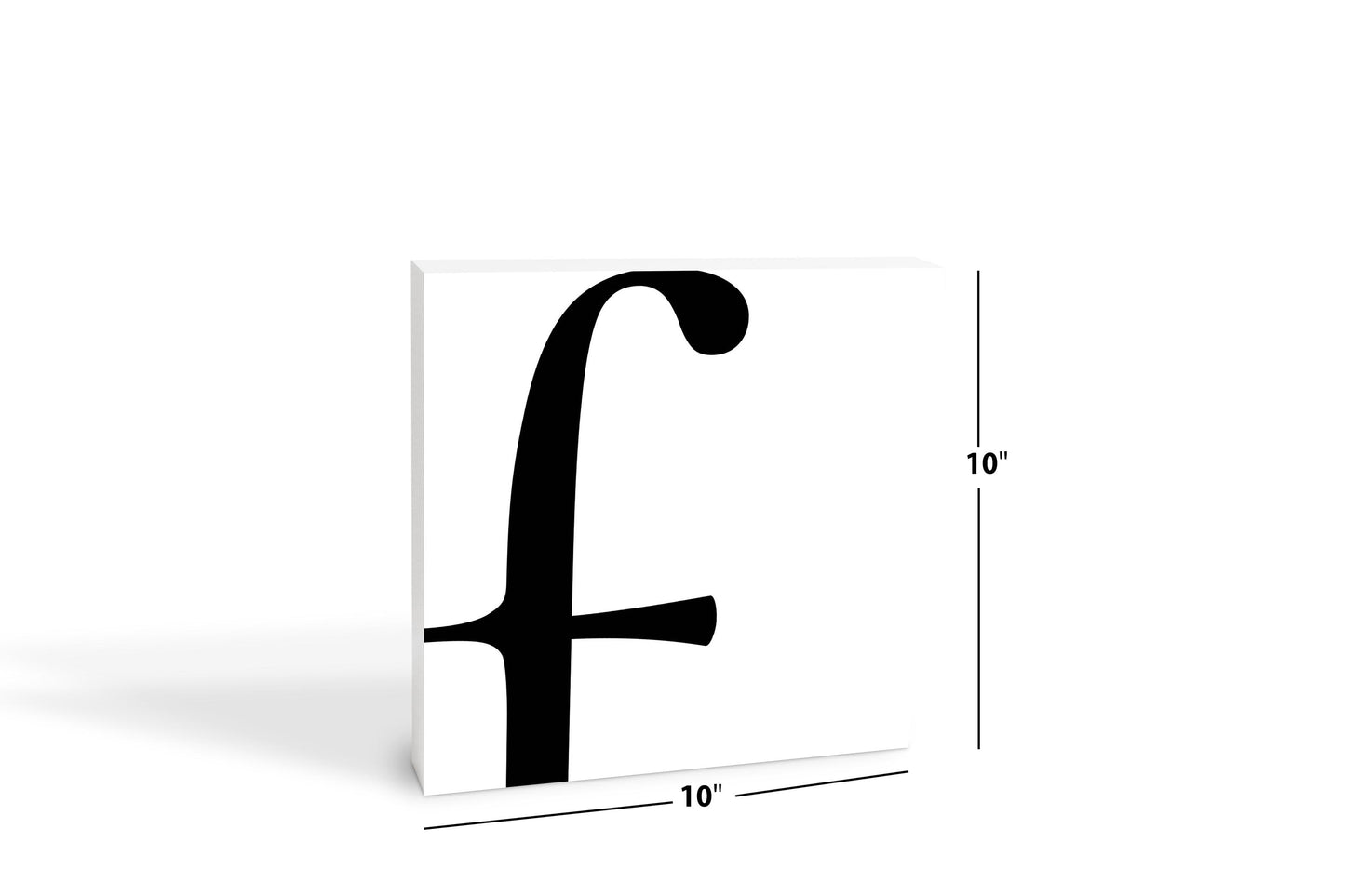 Minimal Monogram F | Wood Block | Eaches | Min 2