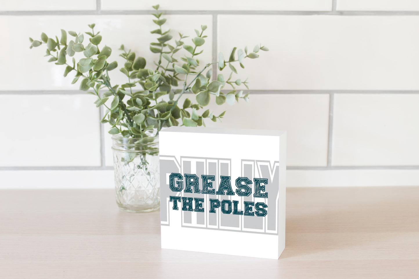 Modern Minimalist Pennsylvania Grease The Poles | Wood Block | Eaches | Min 4