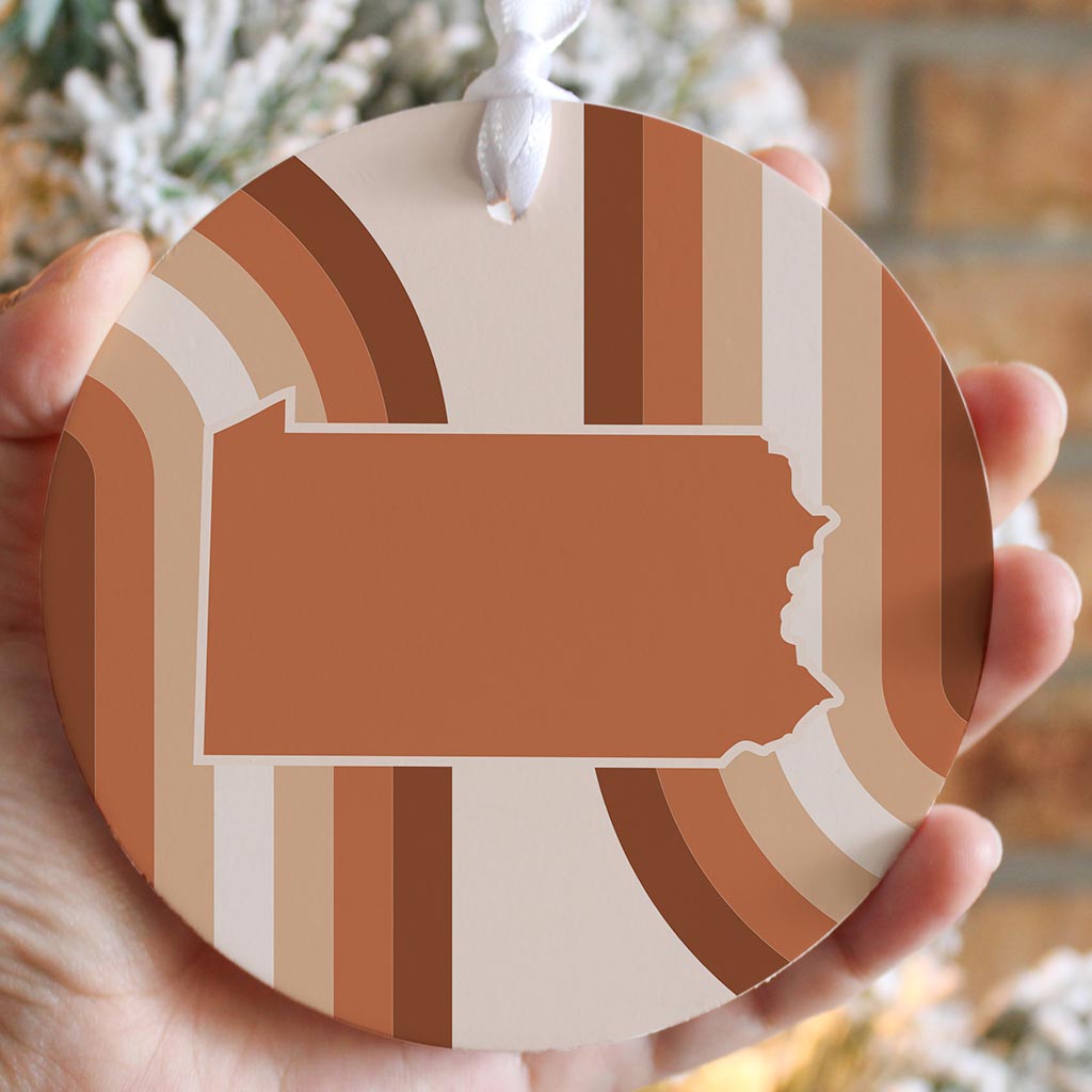 Modern Minimalist Pennsylvania State| Wood Ornament | Eaches | Min 6