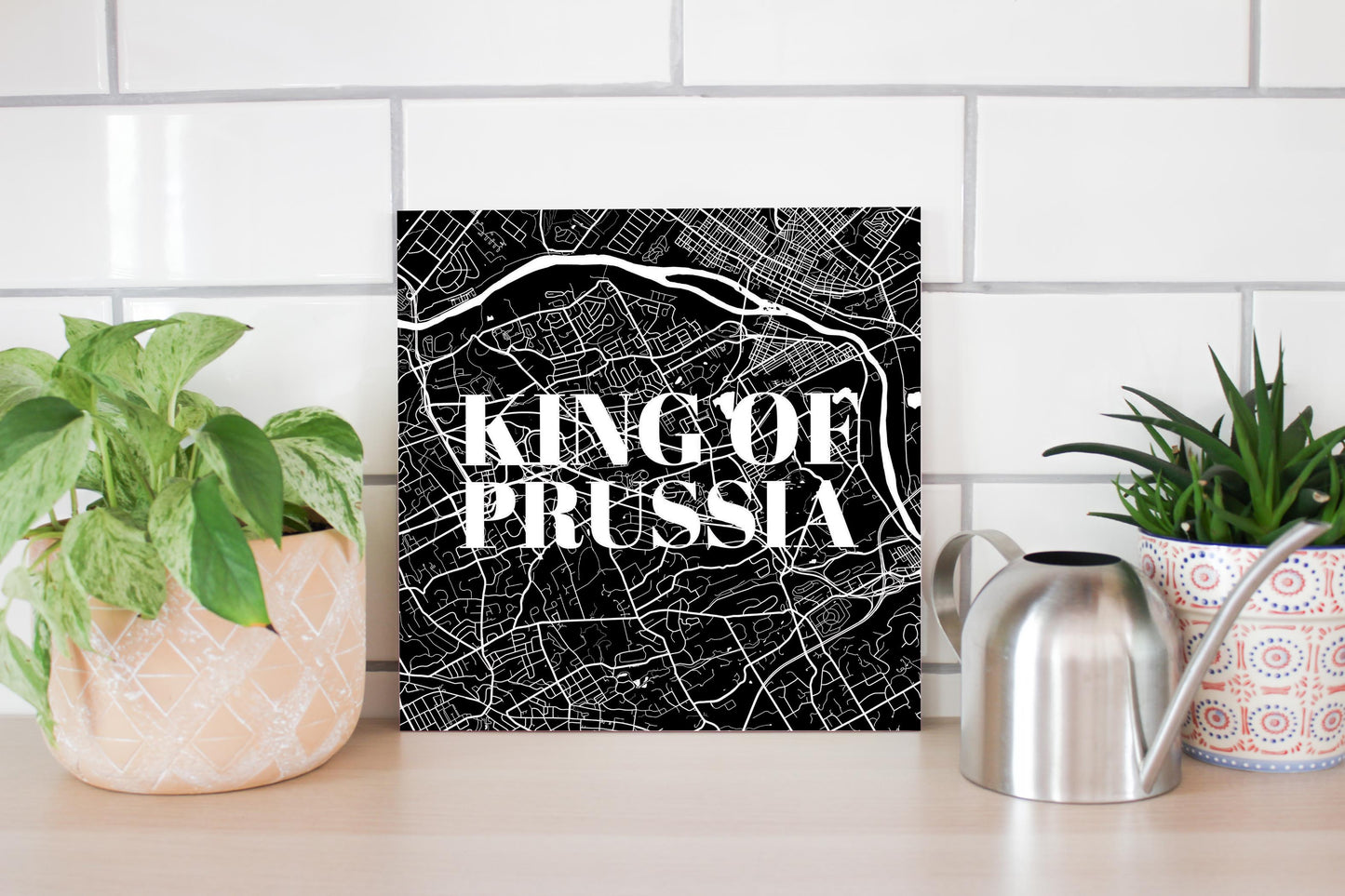 Minimalistic B&W Pennsylvania King Of Prussia Map | Wood Sign | Eaches | Min 2
