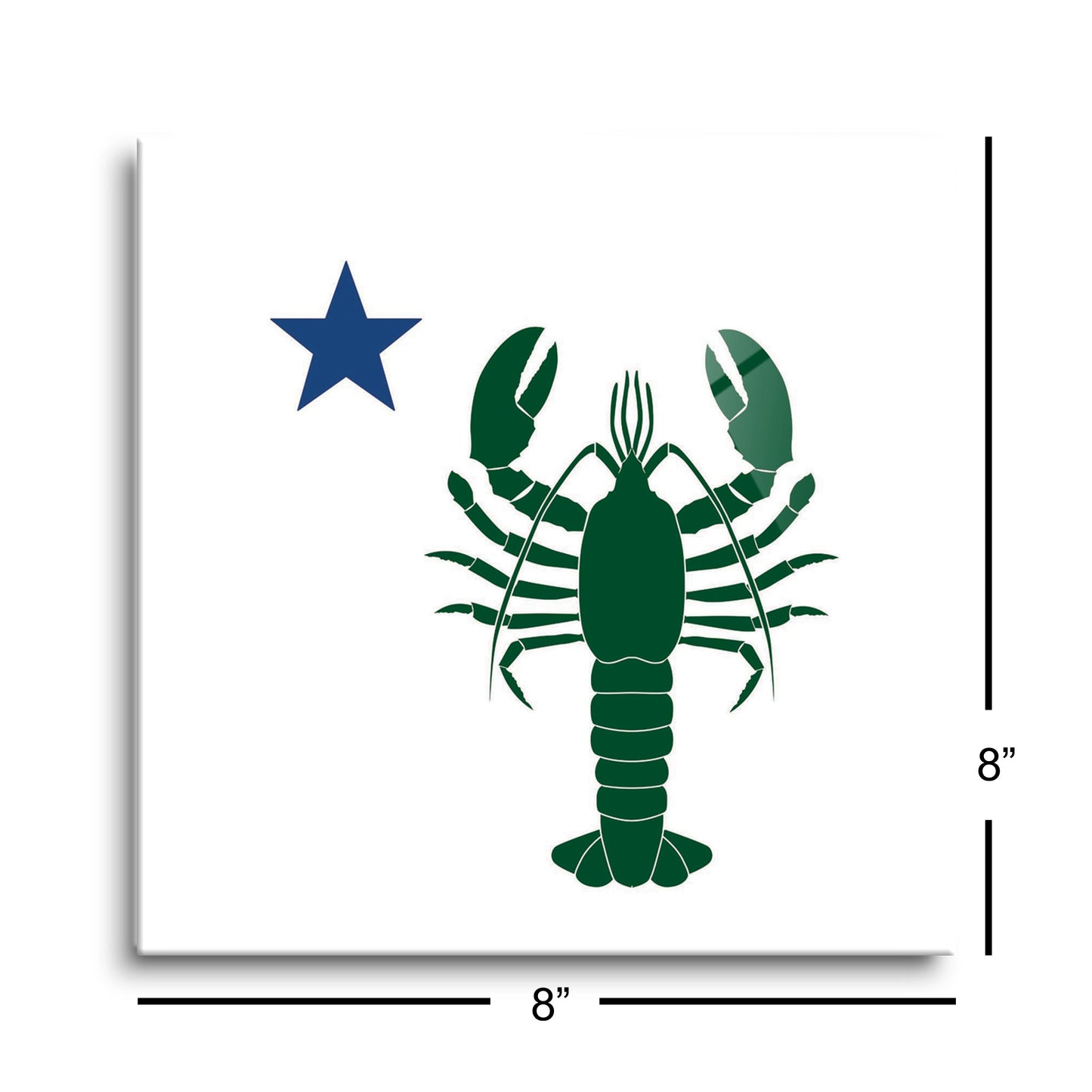 New England Star And Lobster | Hi-Def Glass Art | Eaches | Min 2