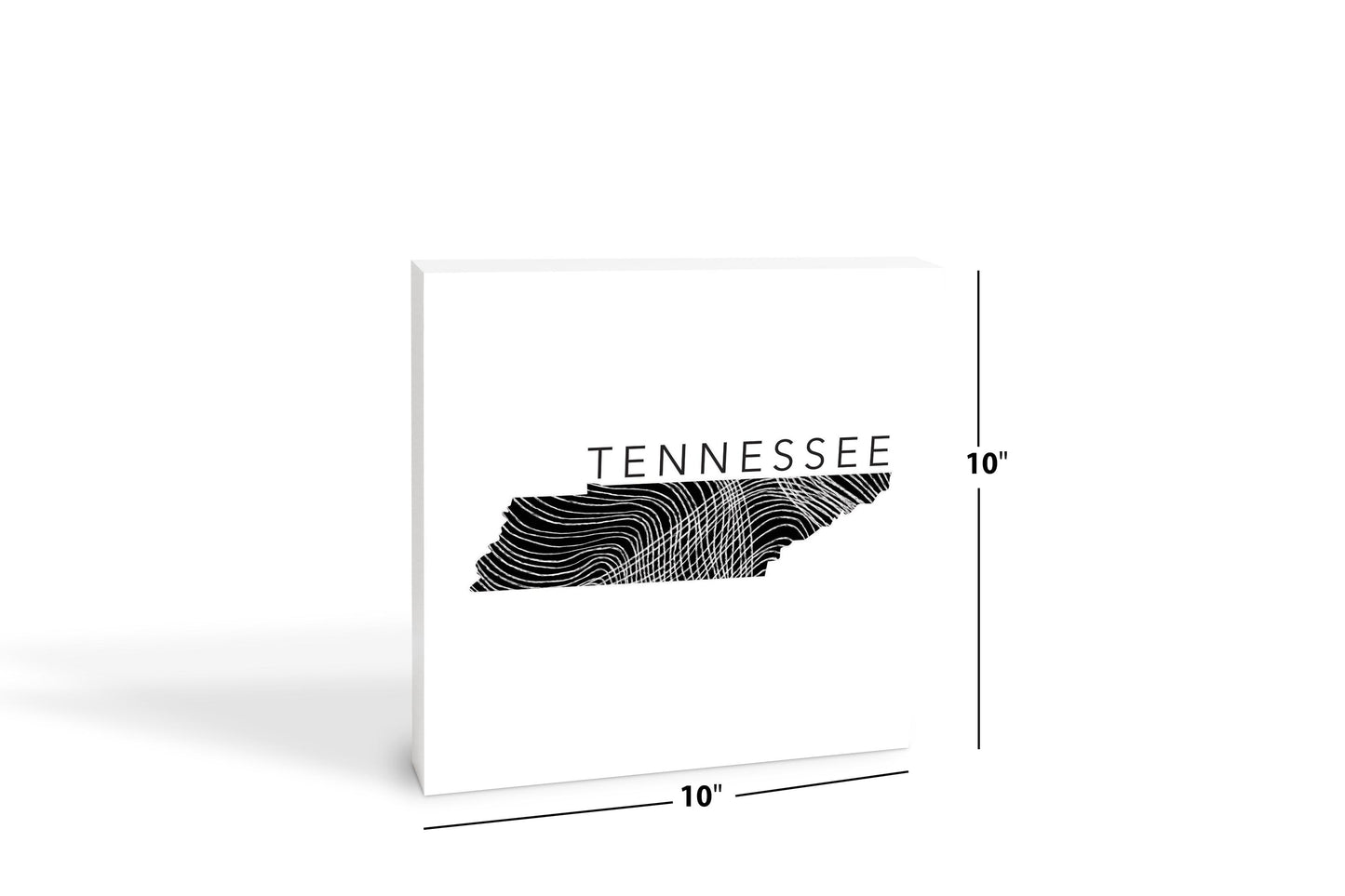 Minimalist B&W Tennessee State Name | Wood Block | Eaches | Min 2