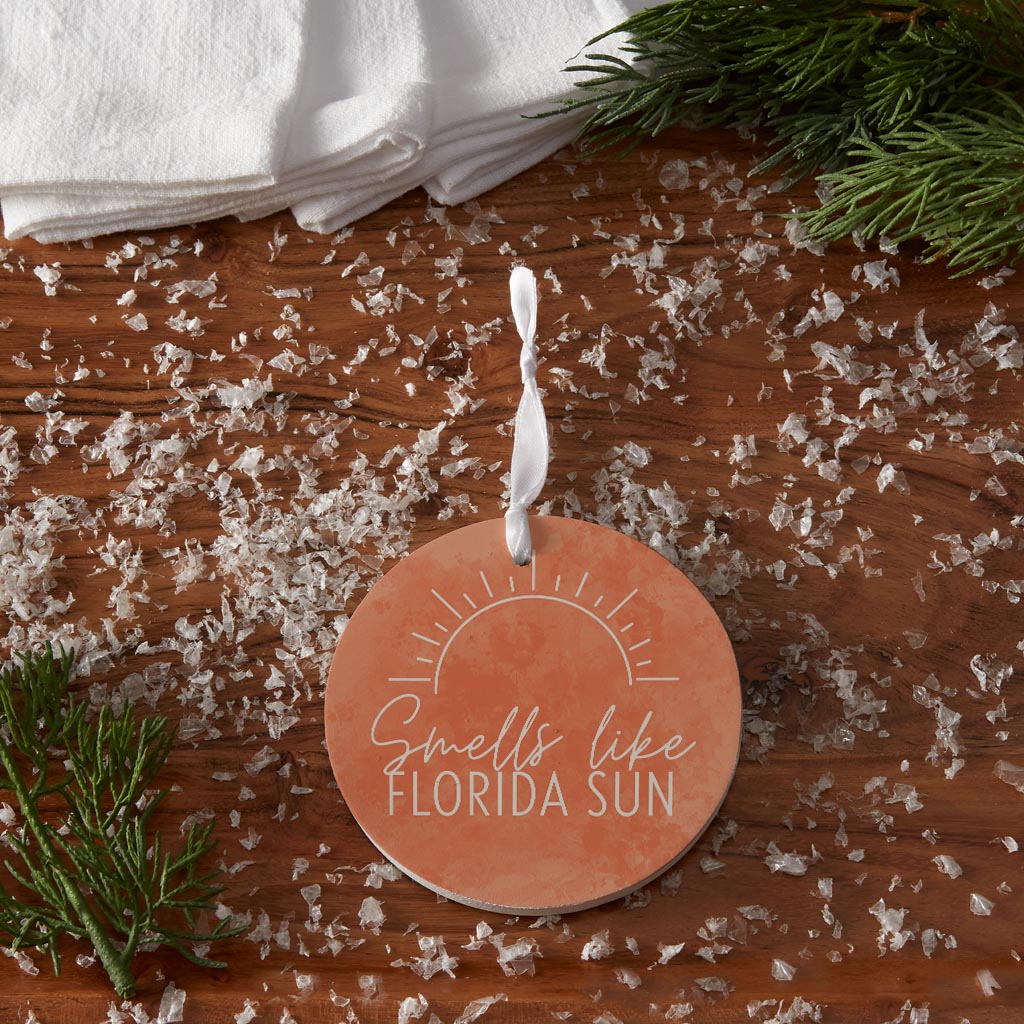 Smells Like Florida Sun Pink | Wood Ornament | Eaches | Min 6