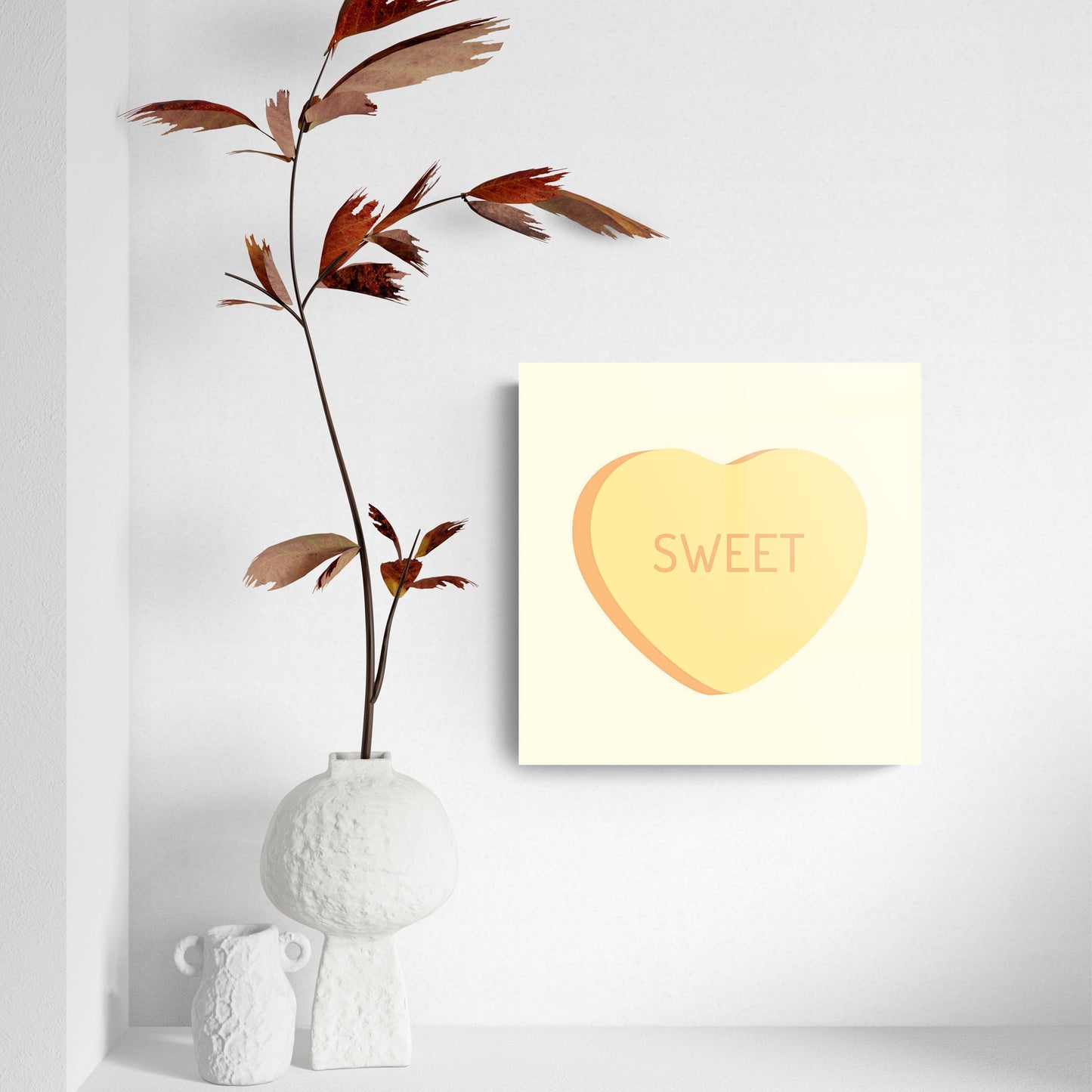Message Hearts Sweet| Hi-Def Glass Art | Eaches | Min 2