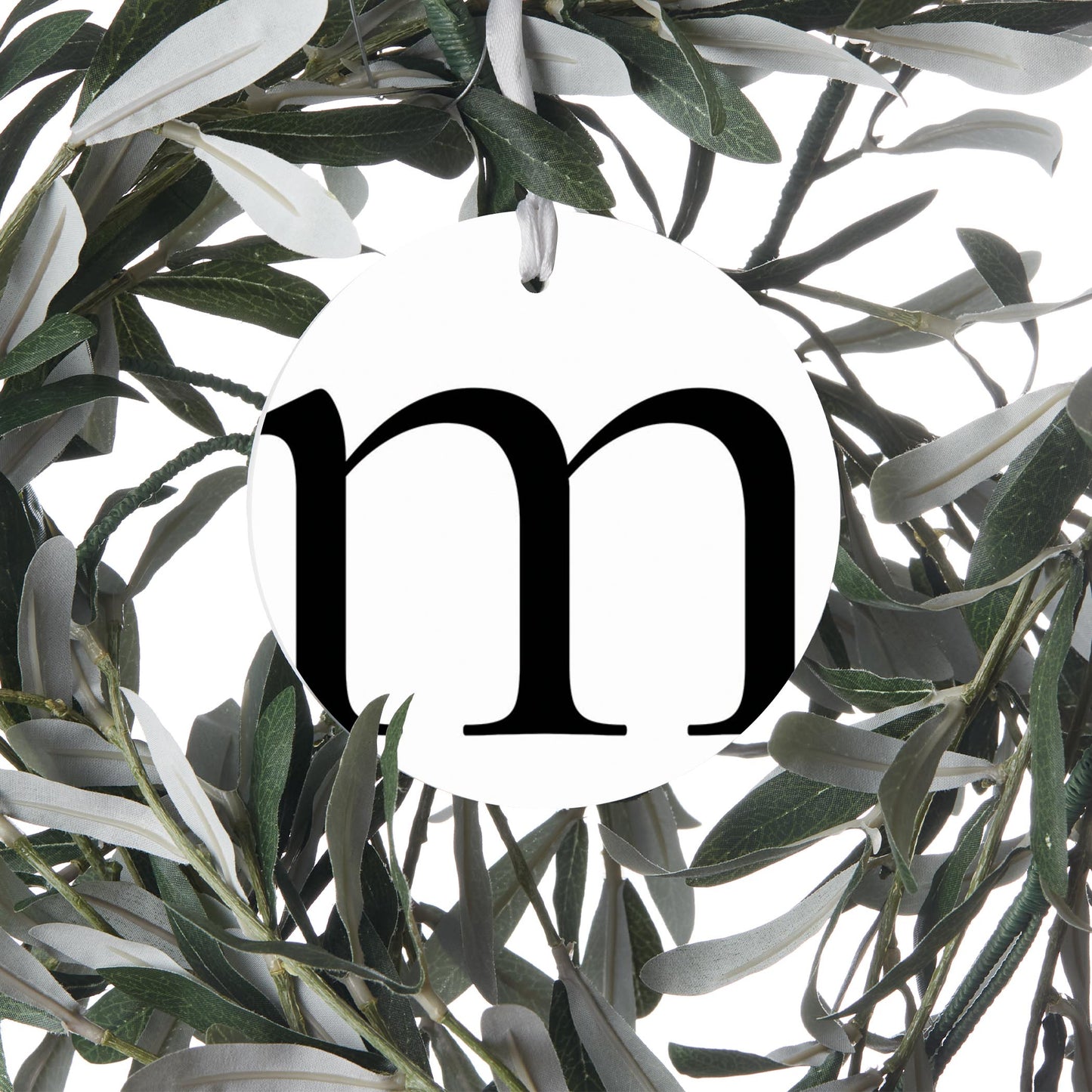 Minimalist Monogram M| Wood Ornament | Eaches | Min 6