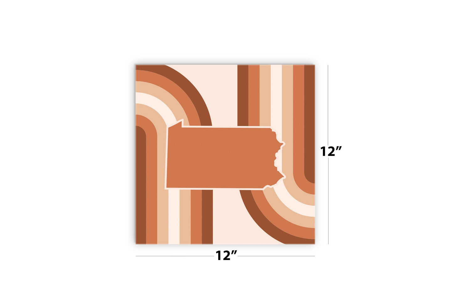 Modern Minimalist Pennsylvania State | Wood Sign | Eaches | Min 2