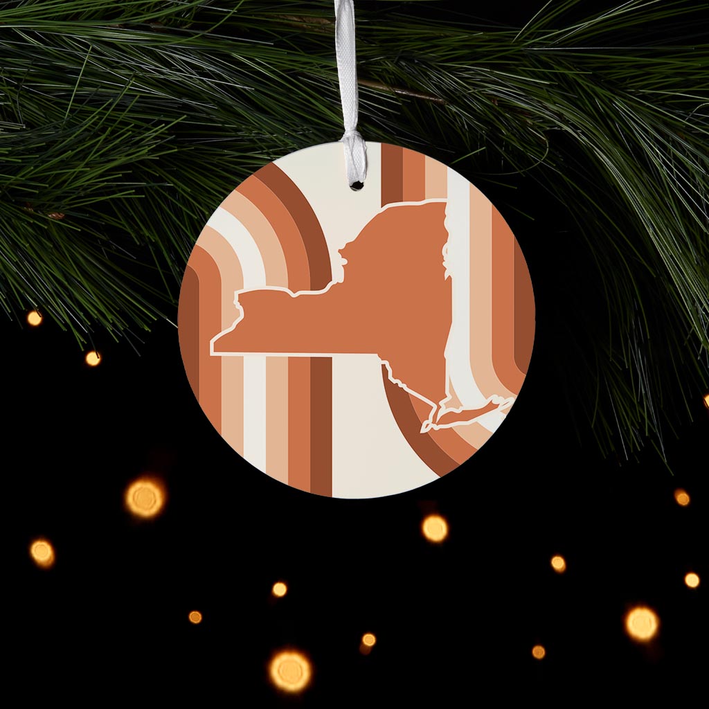 Modern Minimalistic New York Retro Thick Line | Wood Ornament | Eaches | Min 6