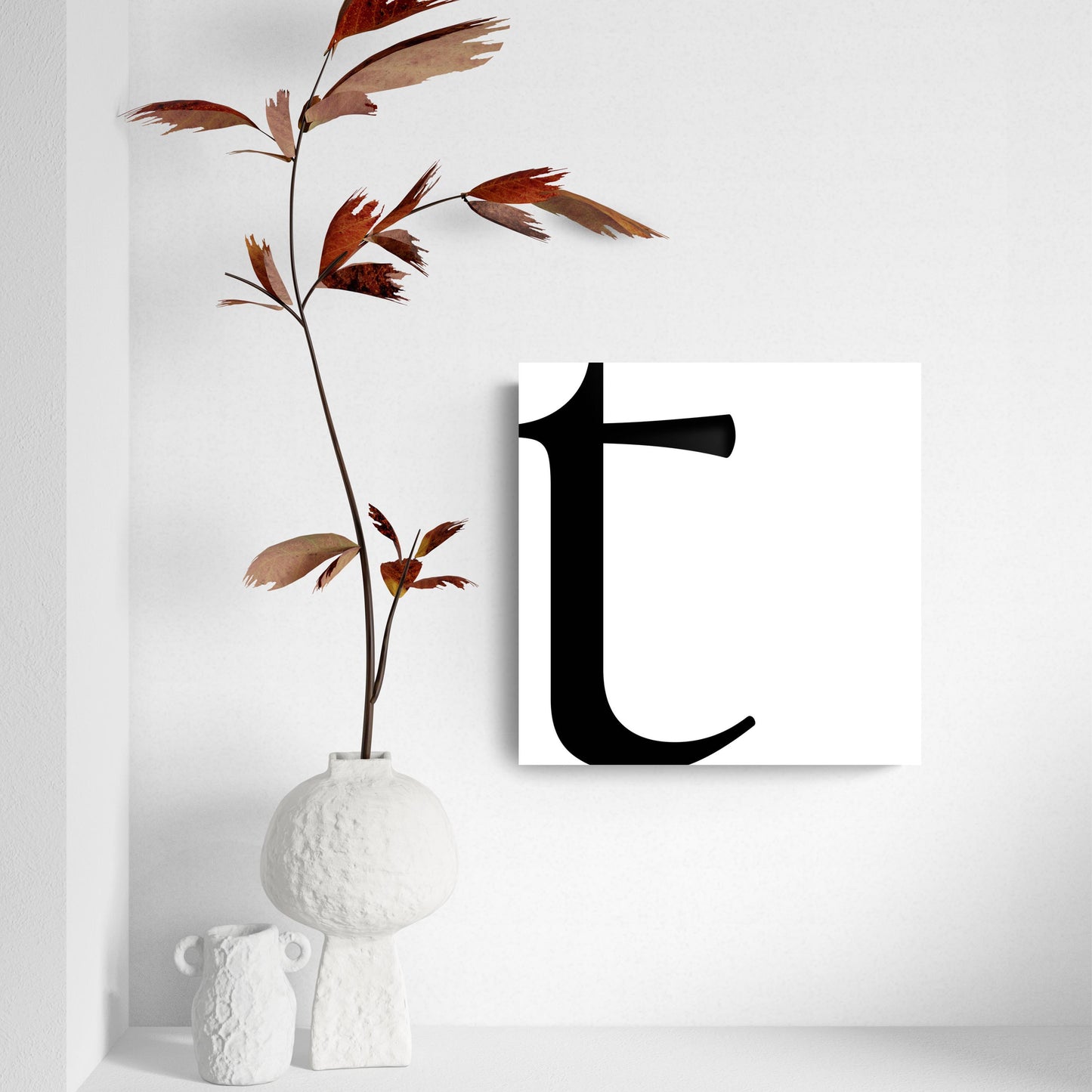 Minimal Monogram T | Hi-Def Glass Art | Eaches | Min 2
