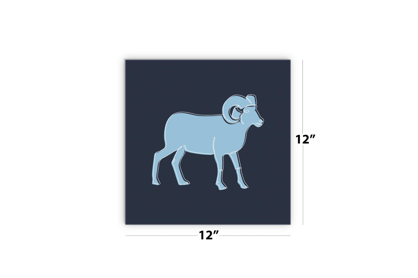 Blue Shades North Carolina Ram Line Drawing | Wood Sign | Eaches | Min 2
