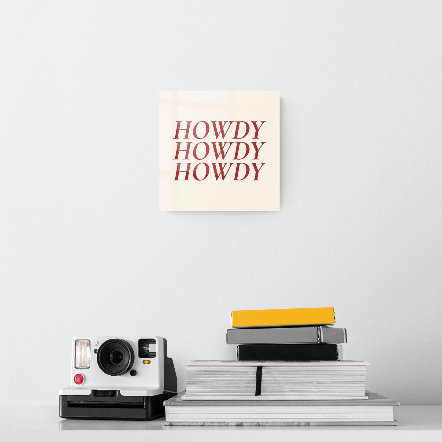 Modern Minimalist Texas Howdy | Hi-Def Glass Art | Eaches | Min 2