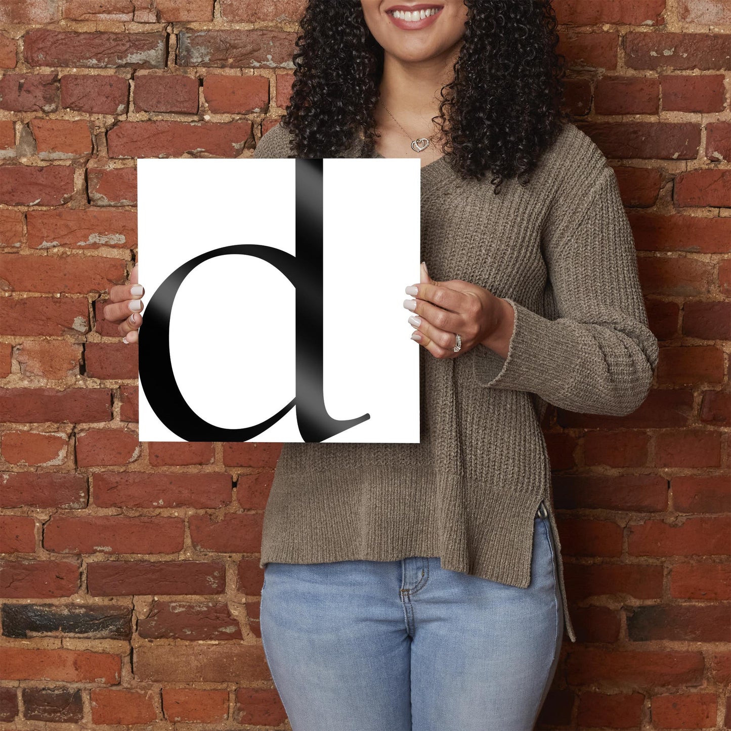 Minimal Monogram D | Hi-Def Glass Art | Eaches | Min 1