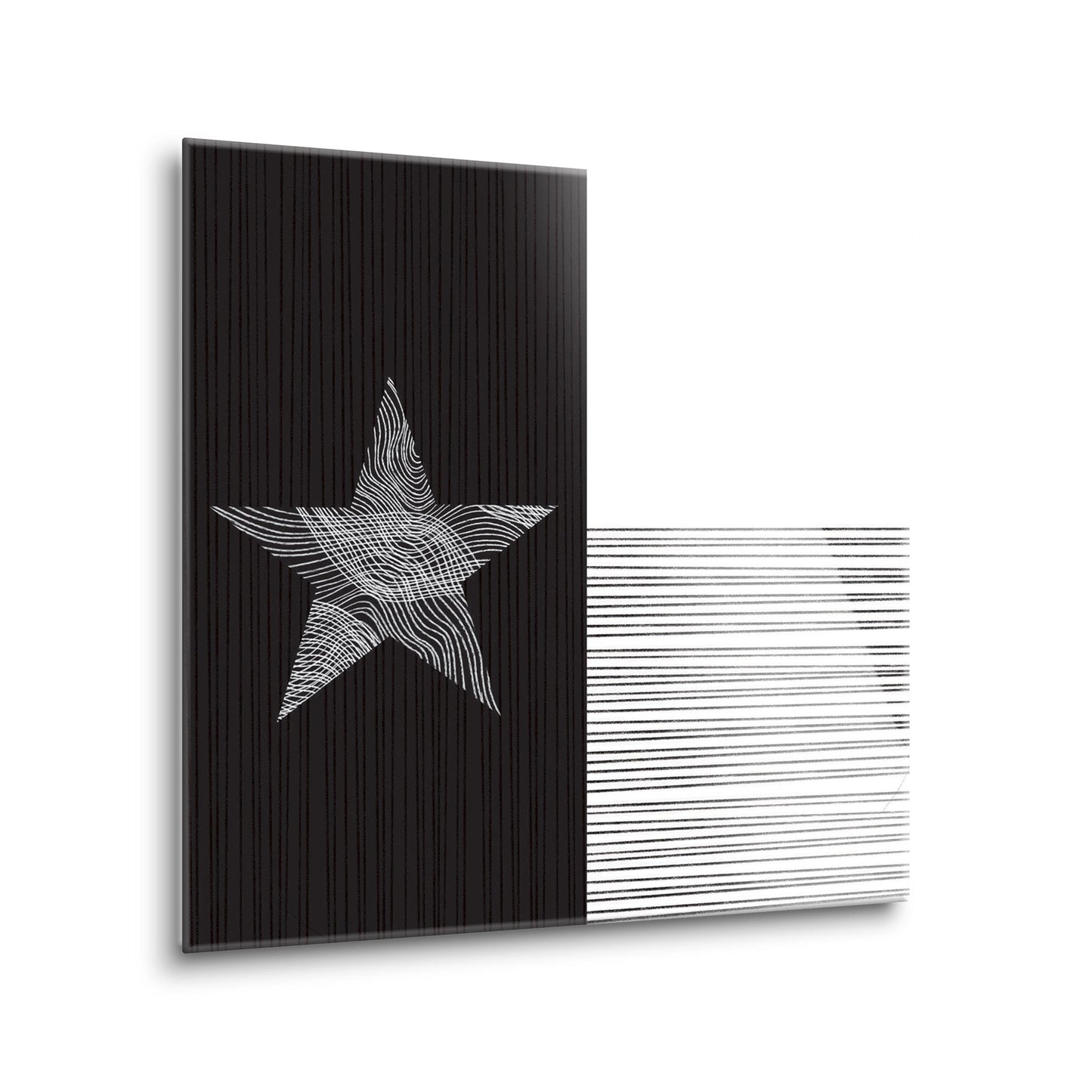 Modern Texas State Flag Abstract Lines | Hi-Def Glass Art | Eaches | Min 2