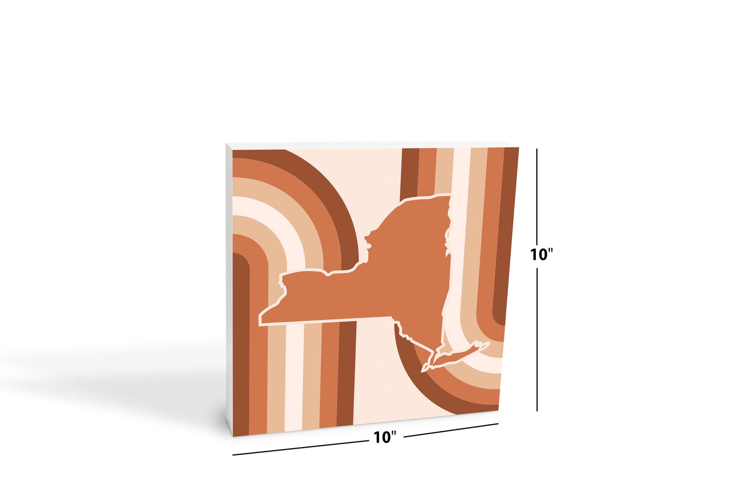 Modern Minimalistic New York Retro Thick Line | Wood Block | Eaches | Min 2