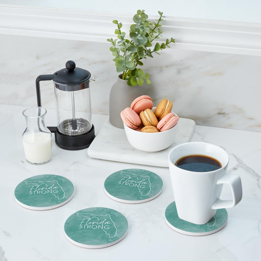 Florida Strong Blue| Absorbent Coasters | Set of 4 | Min 2