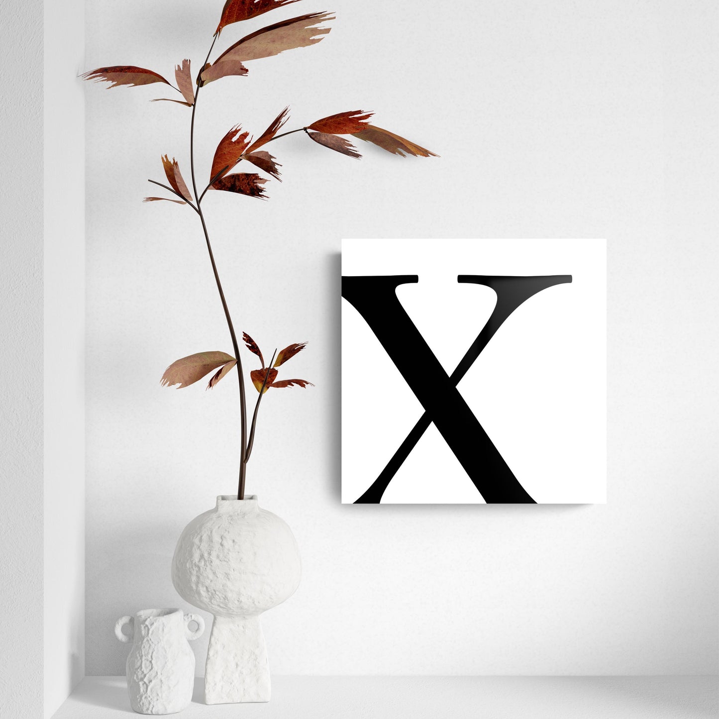 Minimal Monogram X | Hi-Def Glass Art | Eaches | Min 2