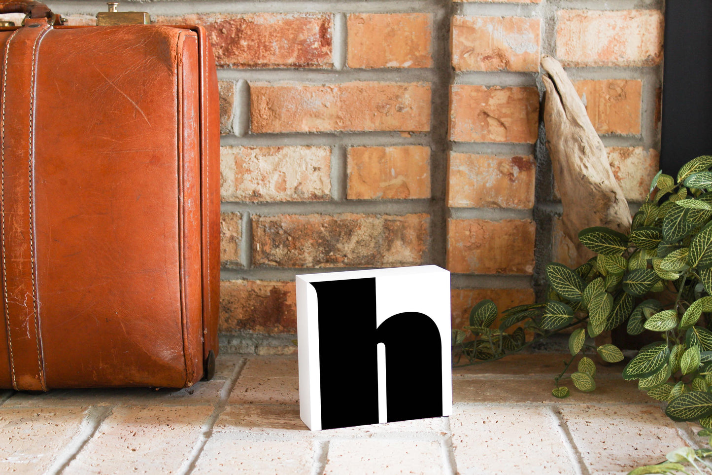 Fun Chunky Monogram H | Wood Block | Eaches | Min 4