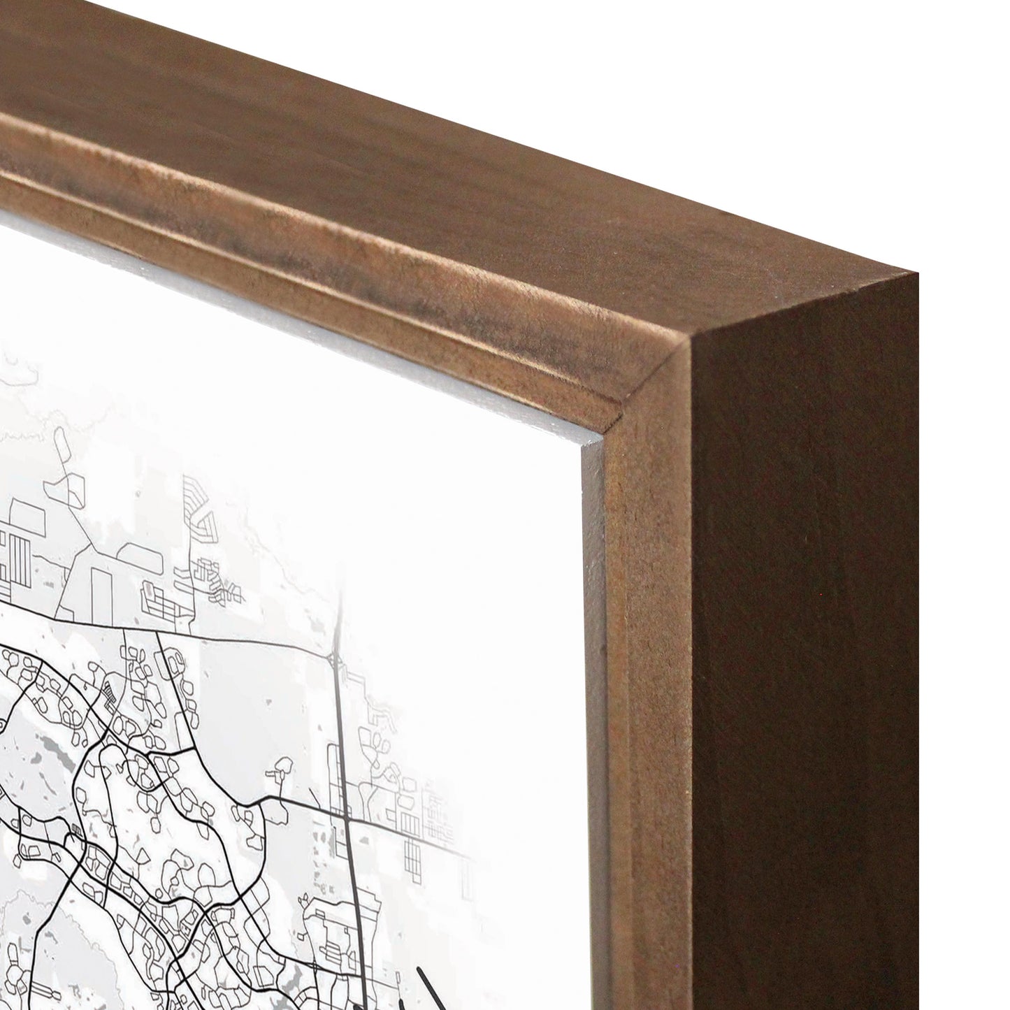Minimalistic B&W Texas The Woodlands Circle Map | Wood Sign | Eaches | Min 1
