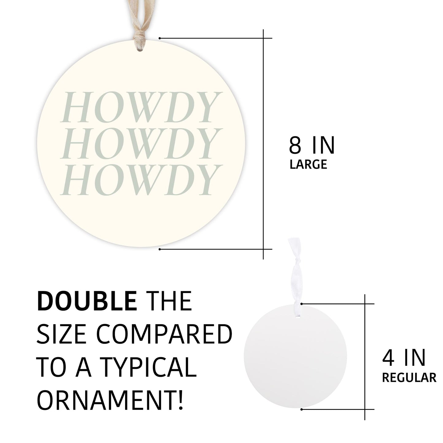 Modern Minimalist Oklahoma Howdy | Wood Ornament | Eaches | Min 1