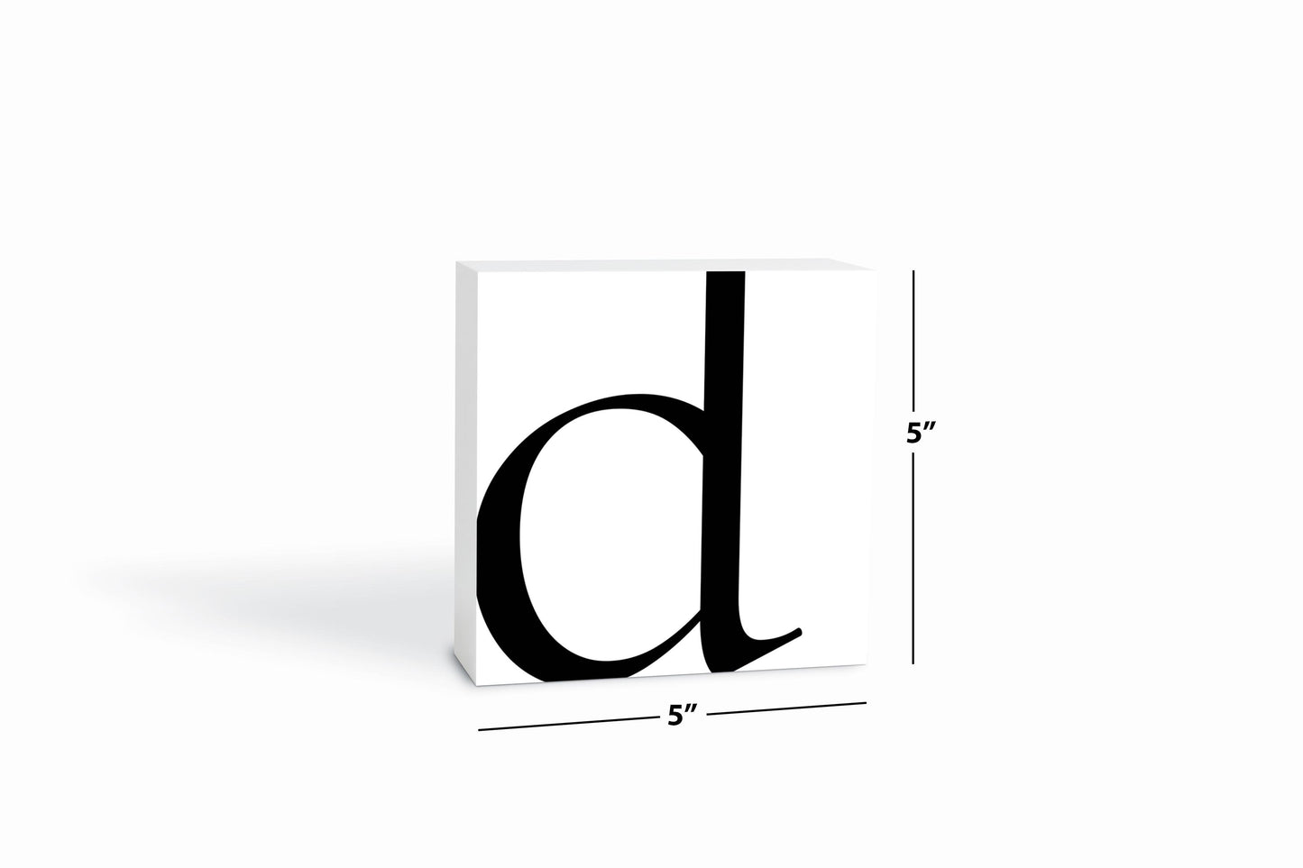 Minimal Monogram D| Wood Block | Eaches | Min 4