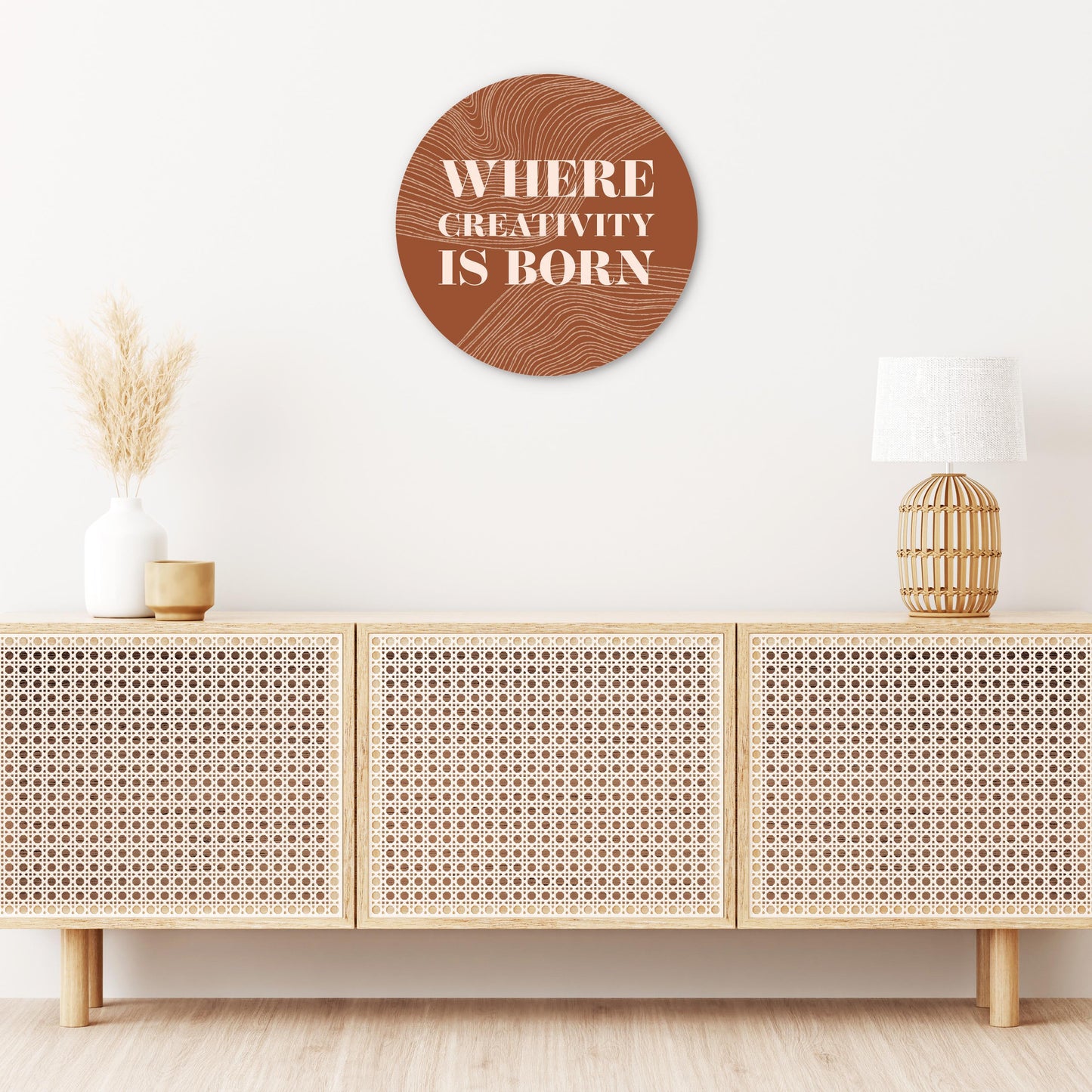 Modern Minimalist New York Creativity Is Born | Wood Sign | Eaches | Min 1