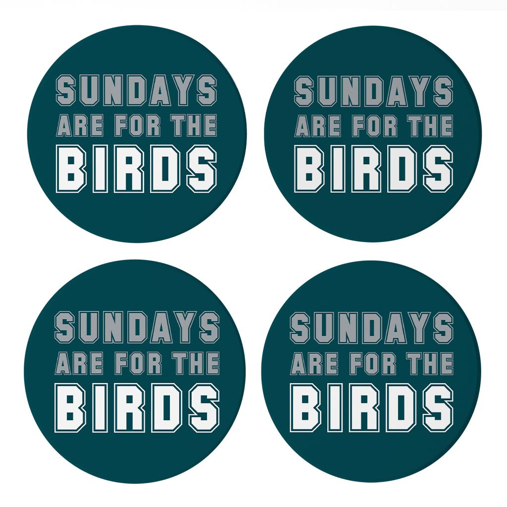 Modern Minimalist Pennsylvania Bird Sundays | Absorbent Coasters | Set of 4 | Min 2