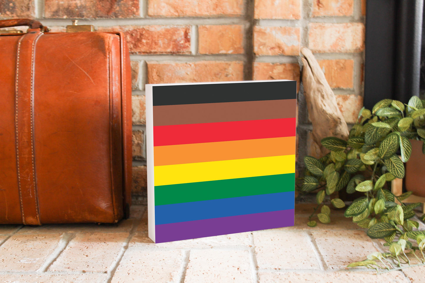 Philly Pride Flag Colors | Wood Block | Eaches | Min 2