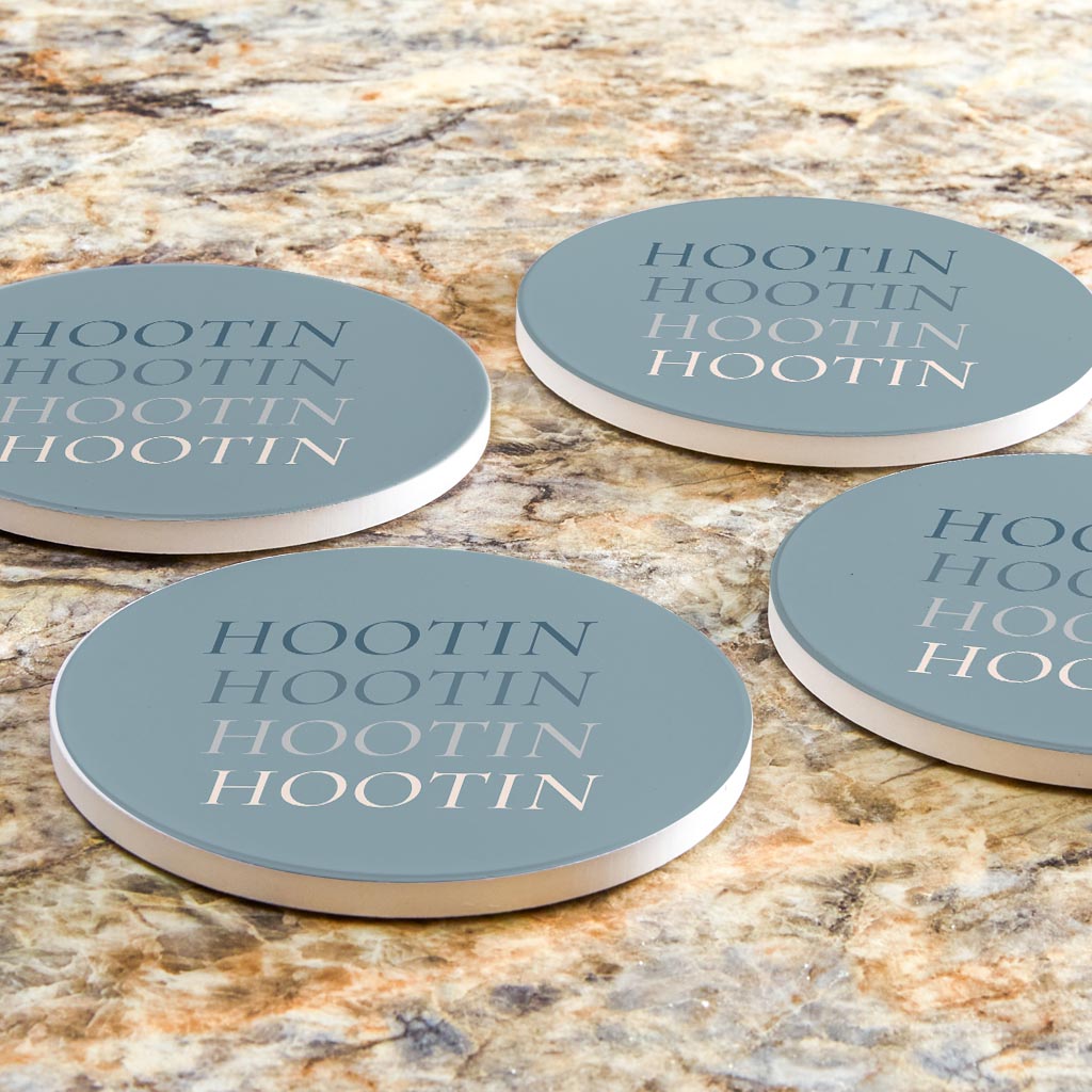 Modern Minimalist Arkansas Hootin | Absorbent Coasters | Set of 4 | Min 2