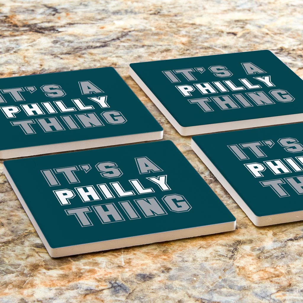 Modern Minimalist Pennsylvania Philly Thing | Absorbent Coasters | Set of 4 | Min 2