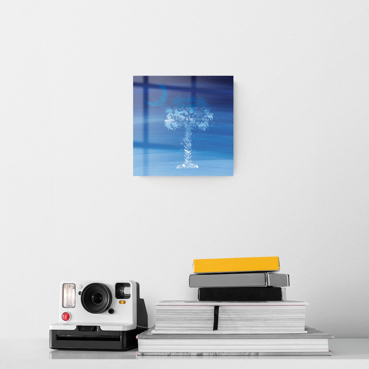 South Carolina Blue Water Color Palm Trees | Hi-Def Glass Art | Eaches | Min 2