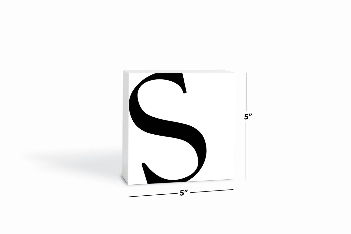 Minimal Monogram S| Wood Block | Eaches | Min 4