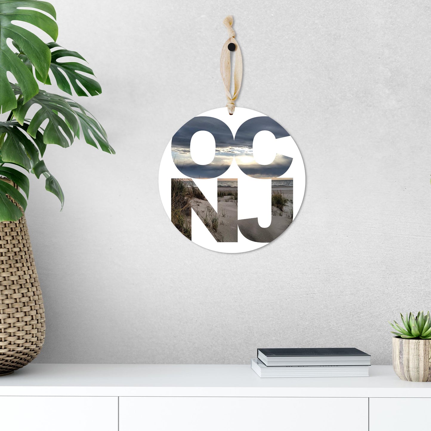 OCNJ Photo With Text | Wood Ornament | Eaches | Min 1