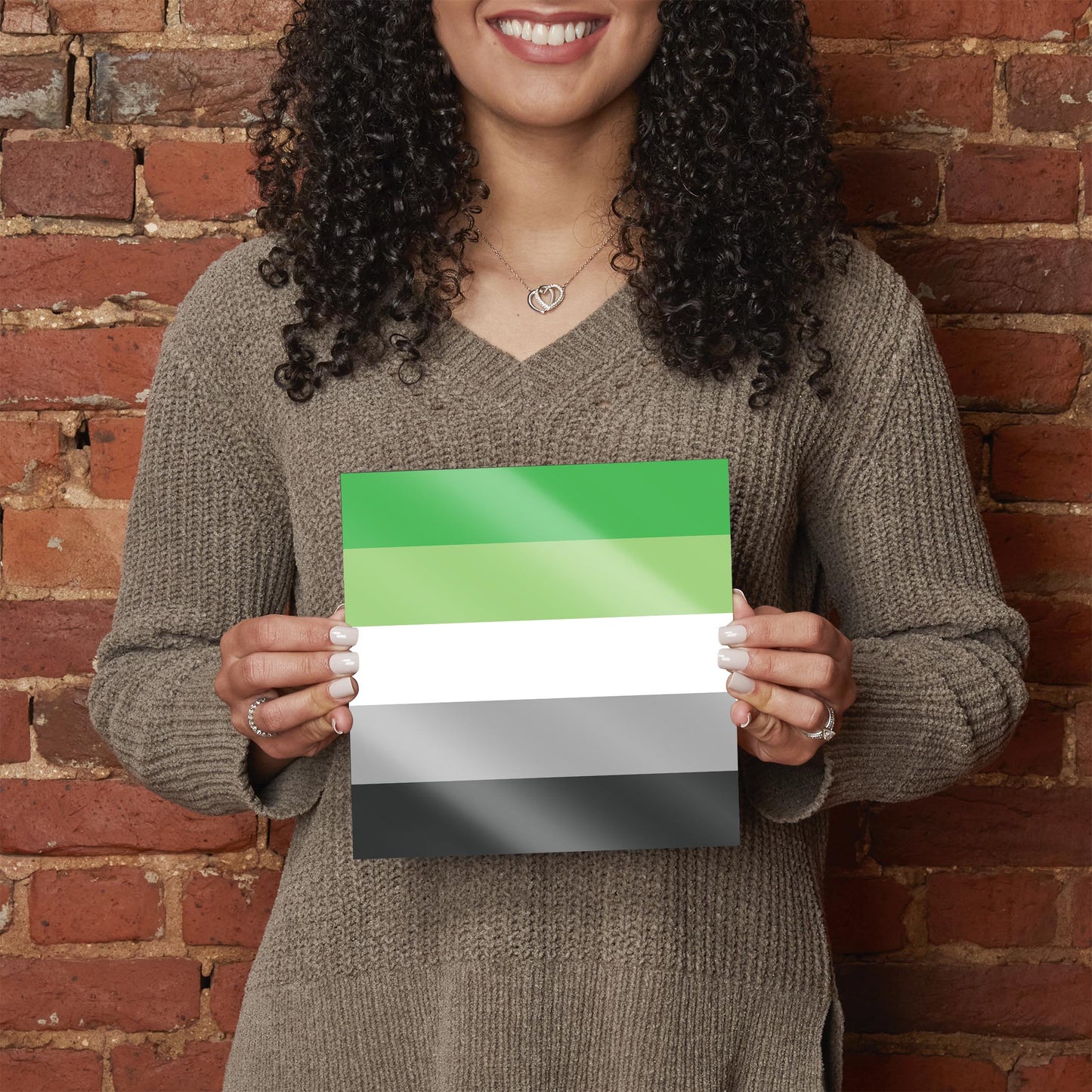Aromantic Pride Flag Colors | Hi-Def Glass Art | Eaches | Min 2