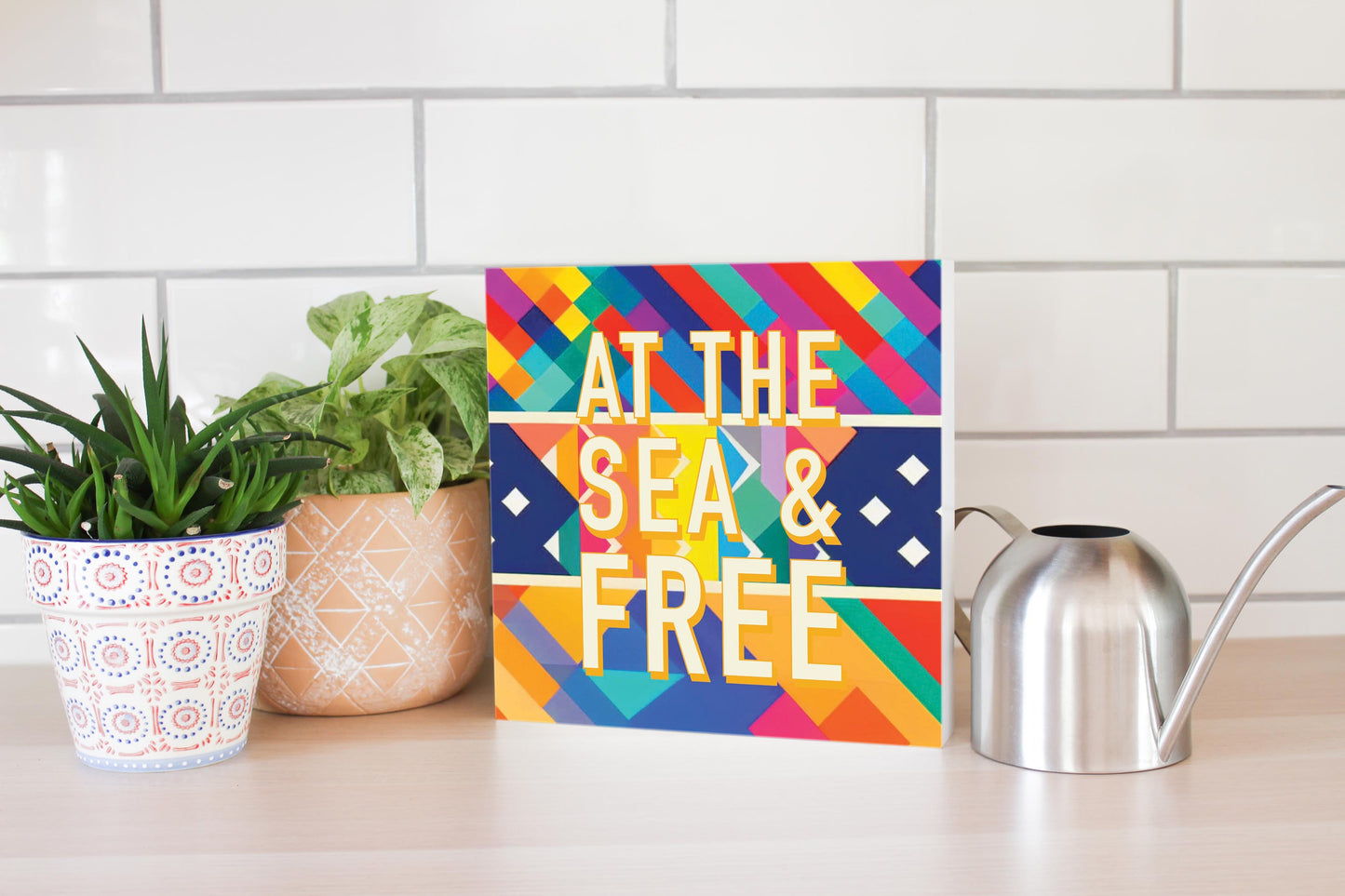 At The Sea Free | Wood Block | Eaches | Min 2
