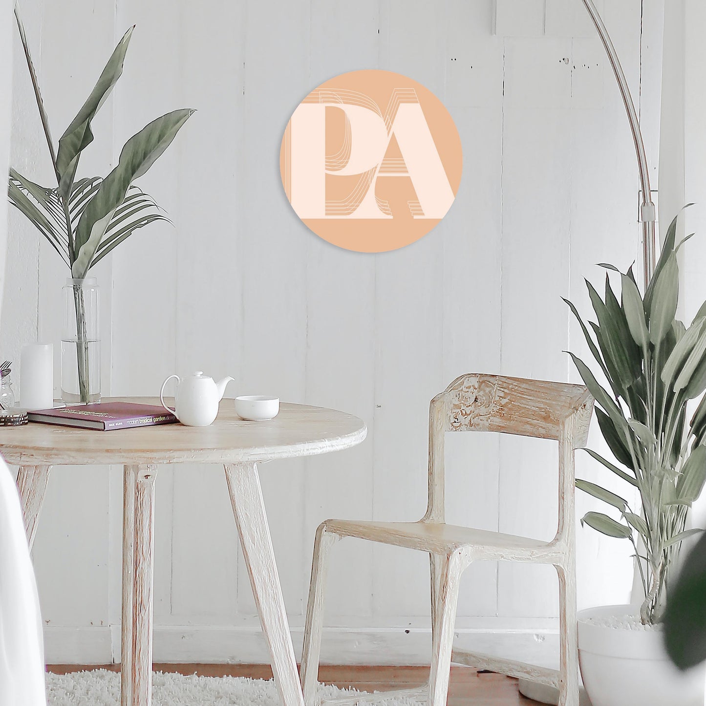 Modern Minimalist Pennsylvania Pa Initials Light | Wood Sign | Eaches | Min 1