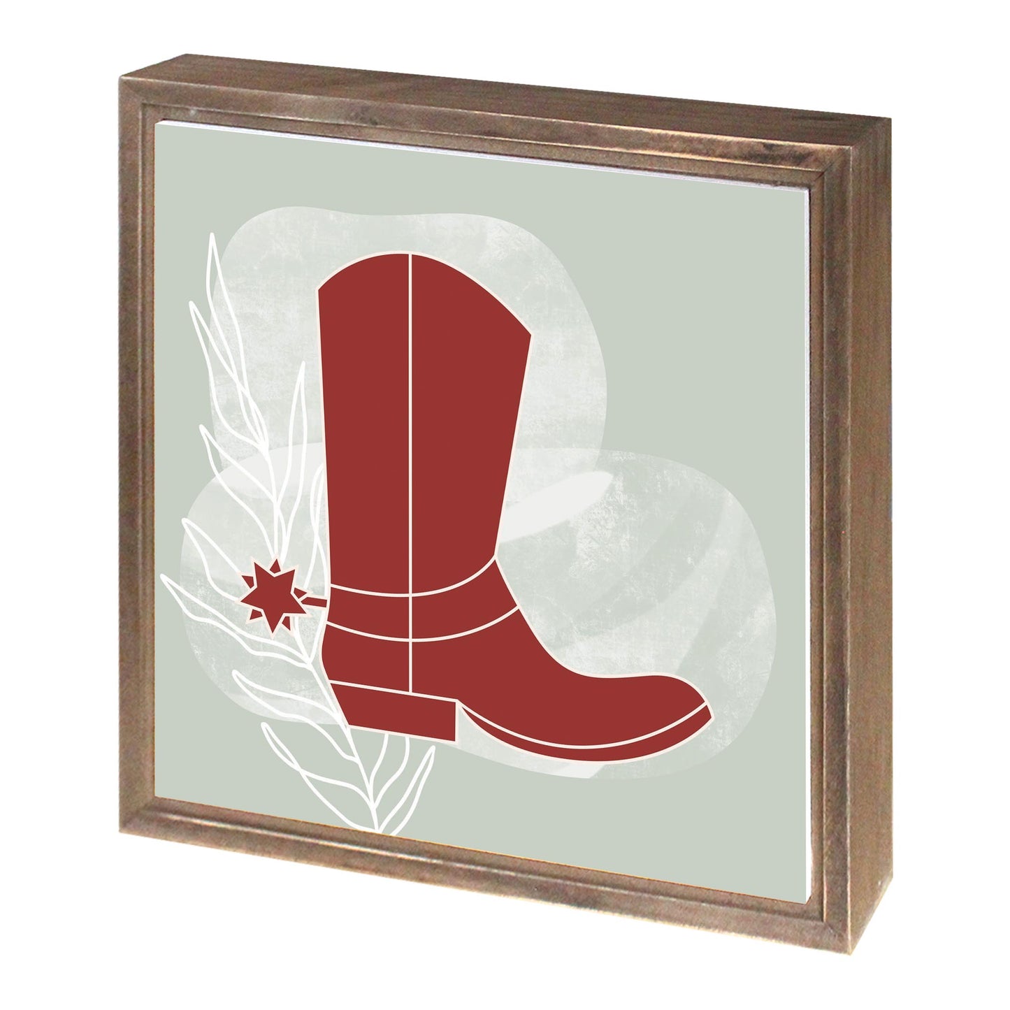 Modern Minimalist Oklahoma Boot | Wood Sign | Eaches | Min 1