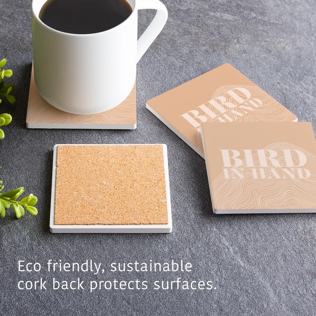 Modern Minimalist Pennsylvania Bird Quip | Absorbent Coasters | Set of 4 | Min 2