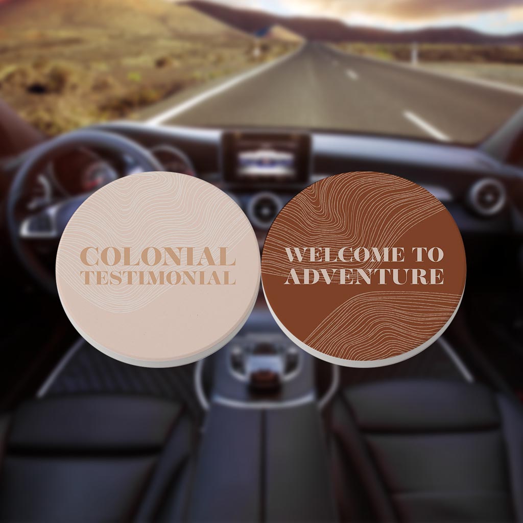 Modern Minimalist Pennsylvania Quips | Absorbent Car Coasters | Set of 2 | Min 4