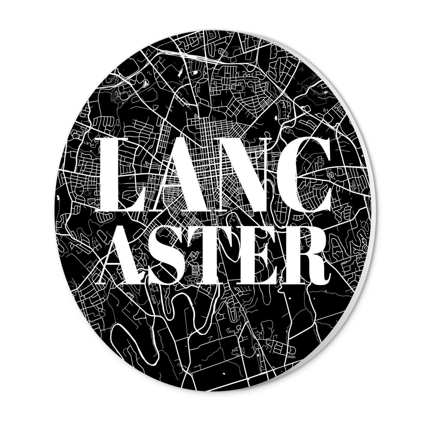 Minimalistic B&W Pennsylvania Lancaster Map | Wood Sign | Eaches | Min 1