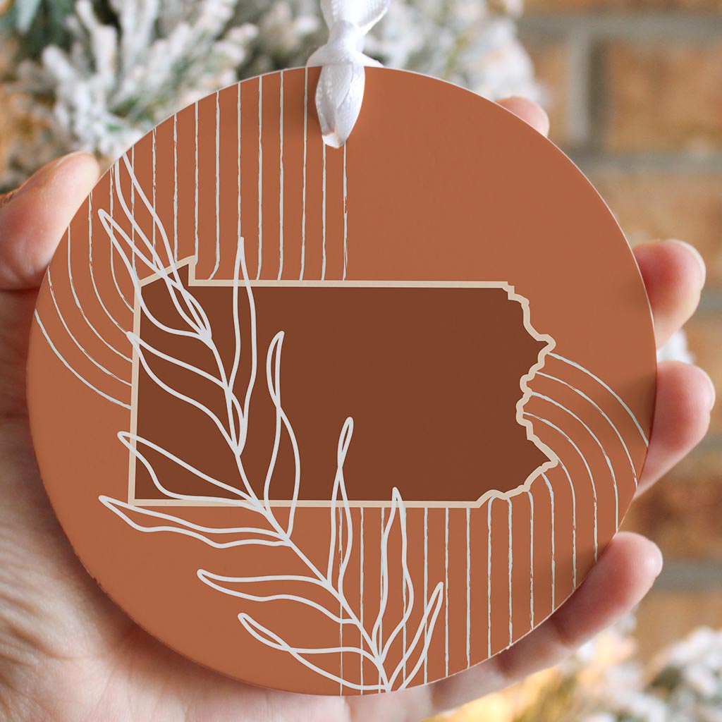 Modern Minimalist Pennsylvania State Leaf| Wood Ornament | Eaches | Min 6