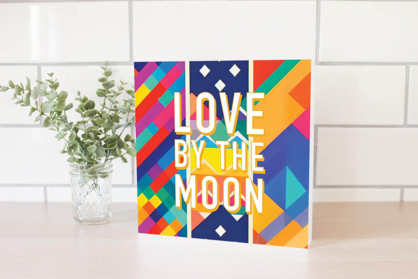 Love By The Moon | Wood Block | Eaches | Min 2